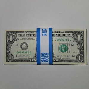 100 ($1) Dollar Bills Uncirculated Sequential (WITH SLEEVES) Series 2021 (B200)